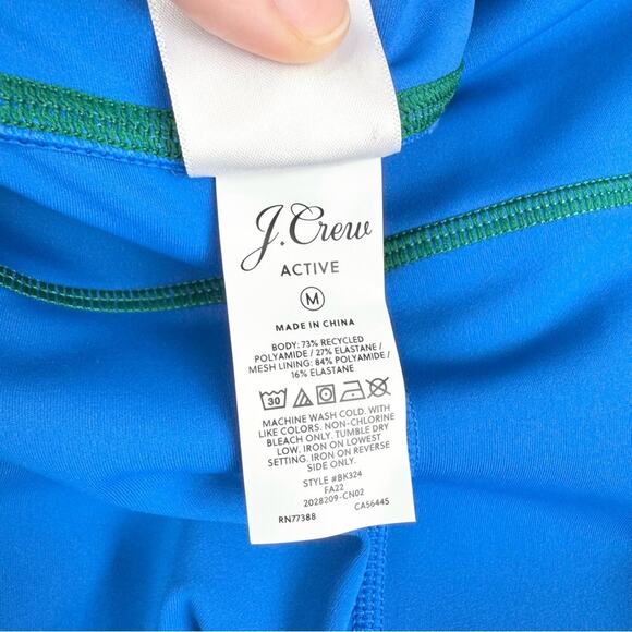 J. Crew Active SleekStretch High-Rise Running Leggings In Vibrant Blue/Green M - Picture 13 of 16
